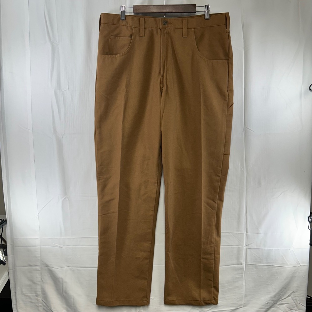Workrite FR Work Pants Mens 38x33 Brown Flame Resistant NFPA 2112 490UT11BR